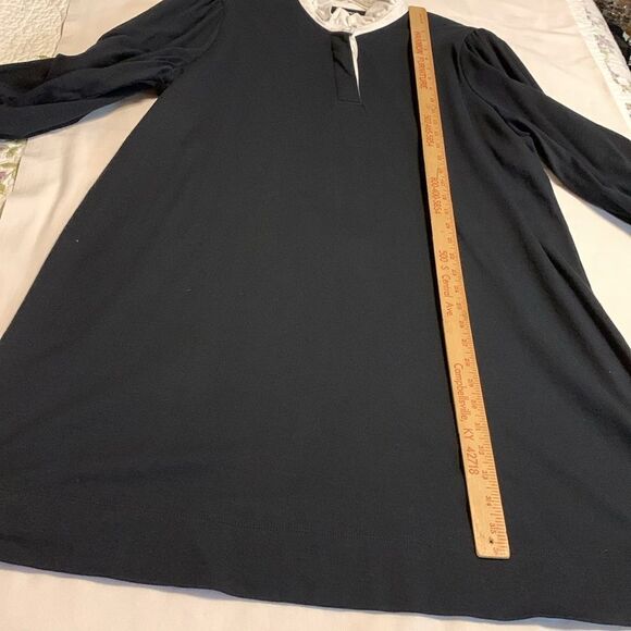 Crown & Ivy Size XXL black dress w/white ruffle collar and puffy cuffed sleeves - Picture 9 of 9